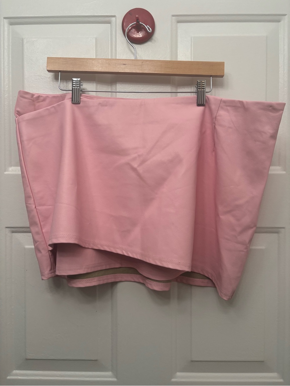 Finesse Soft Pink Asymmetrical Layered Mini Skirt